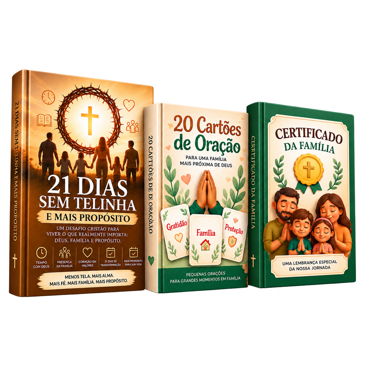 Apresentação ilustrativa do guia digital 21 Dias Sem Telinha e Mais Propósito e materiais extras